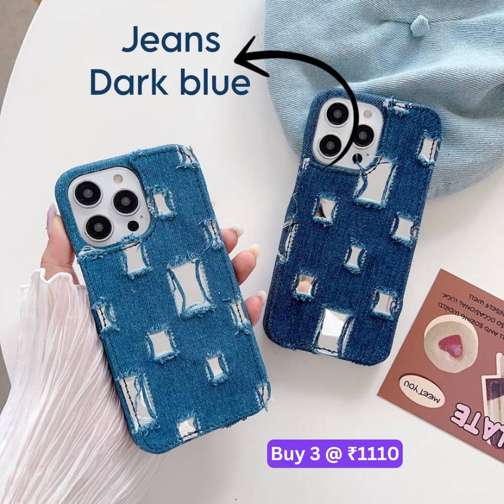 Distressed Denim Fashion Jeans Case - iPhone 12