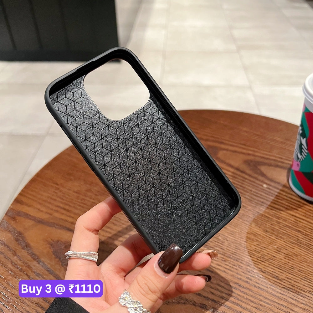 Double Buckle Magnetic Button Closer PU Leather Phone Case - iPhone 15 Pro Max