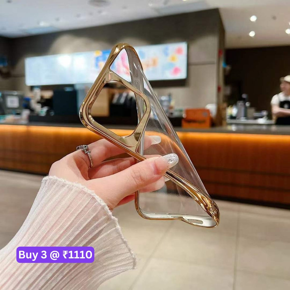 Electroplated Frame TPU (Soft) Transparent Phone Case - iPhone 15 Pro Max