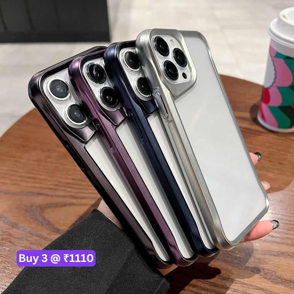 Electroplated Frame TPU (Soft) Transparent Phone Case - iPhone 15 Pro Max