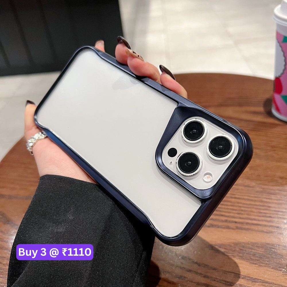 Electroplated Frame TPU (Soft) Transparent Phone Case - iPhone 15 Pro Max