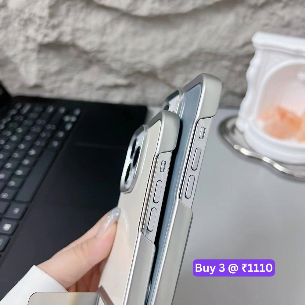 Electroplated Metal Kickstand TPU (Soft) Phone Case - iPhone 14 Pro Max