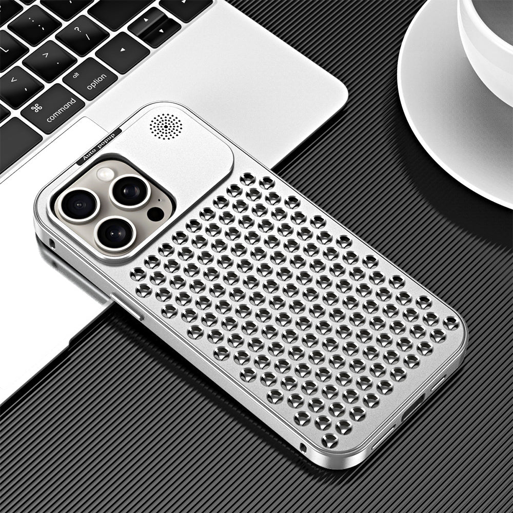 Aluminum Full Metal Mesh Heat Sink Phone Case - iPhone 15 Plus