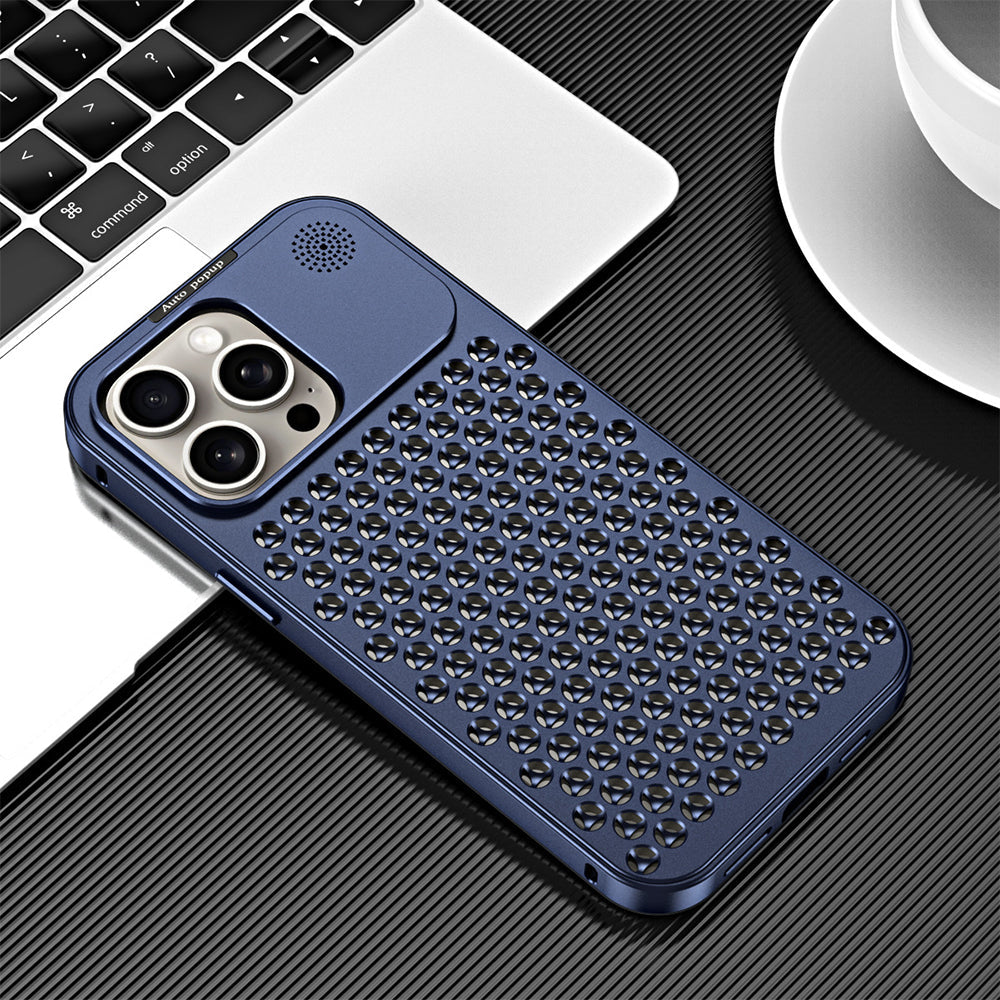 Aluminum Full Metal Mesh Heat Sink Phone Case - iPhone 15 Plus