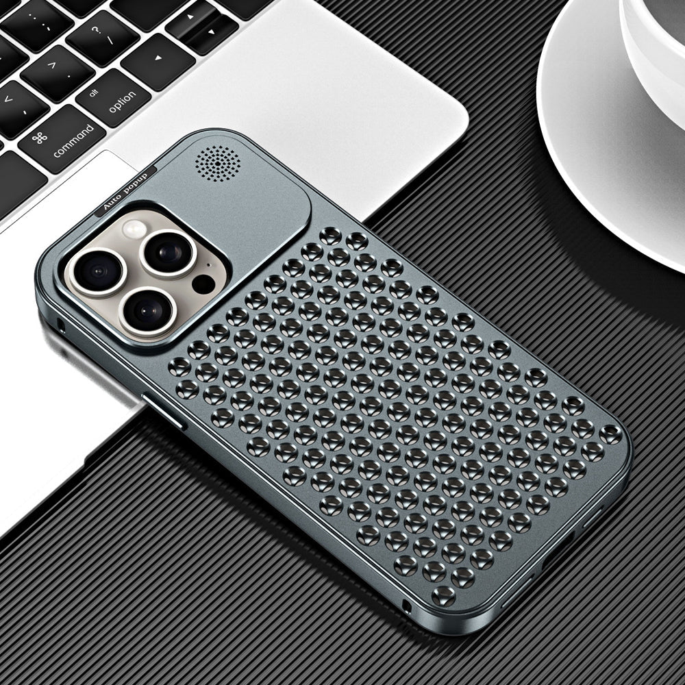 Aluminum Full Metal Mesh Heat Sink Phone Case - iPhone 15 Plus