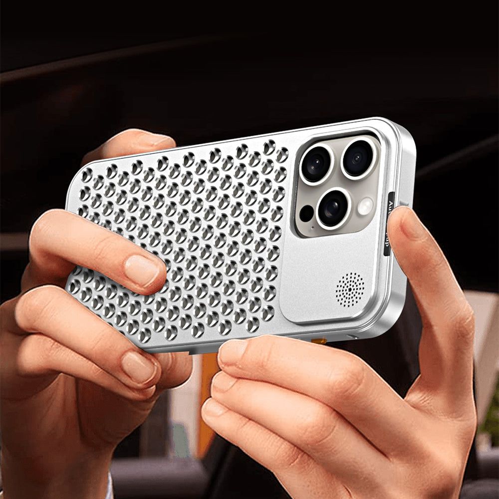 Aluminum Full Metal Mesh Heat Sink Phone Case - iPhone 15 Plus