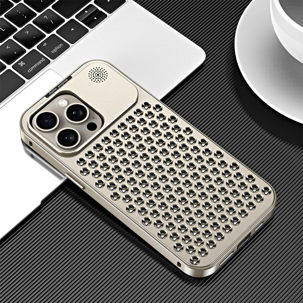 Aluminum Full Metal Mesh Heat Sink Phone Case - iPhone 15 Plus