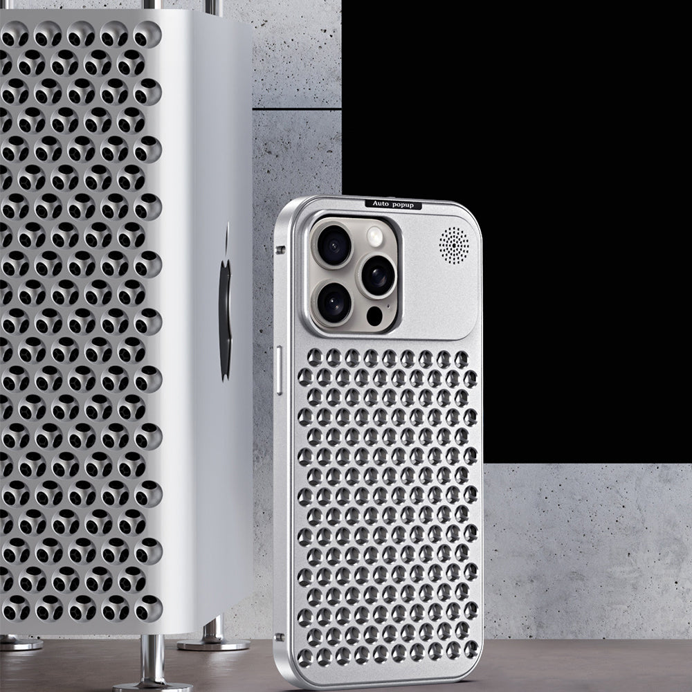 Aluminum Full Metal Mesh Heat Sink Phone Case - iPhone 15 Plus