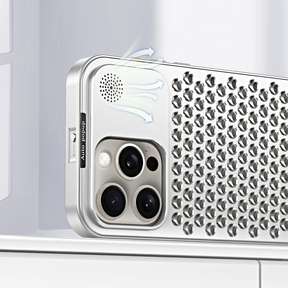 Aluminum Full Metal Mesh Heat Sink Phone Case - iPhone 15 Plus