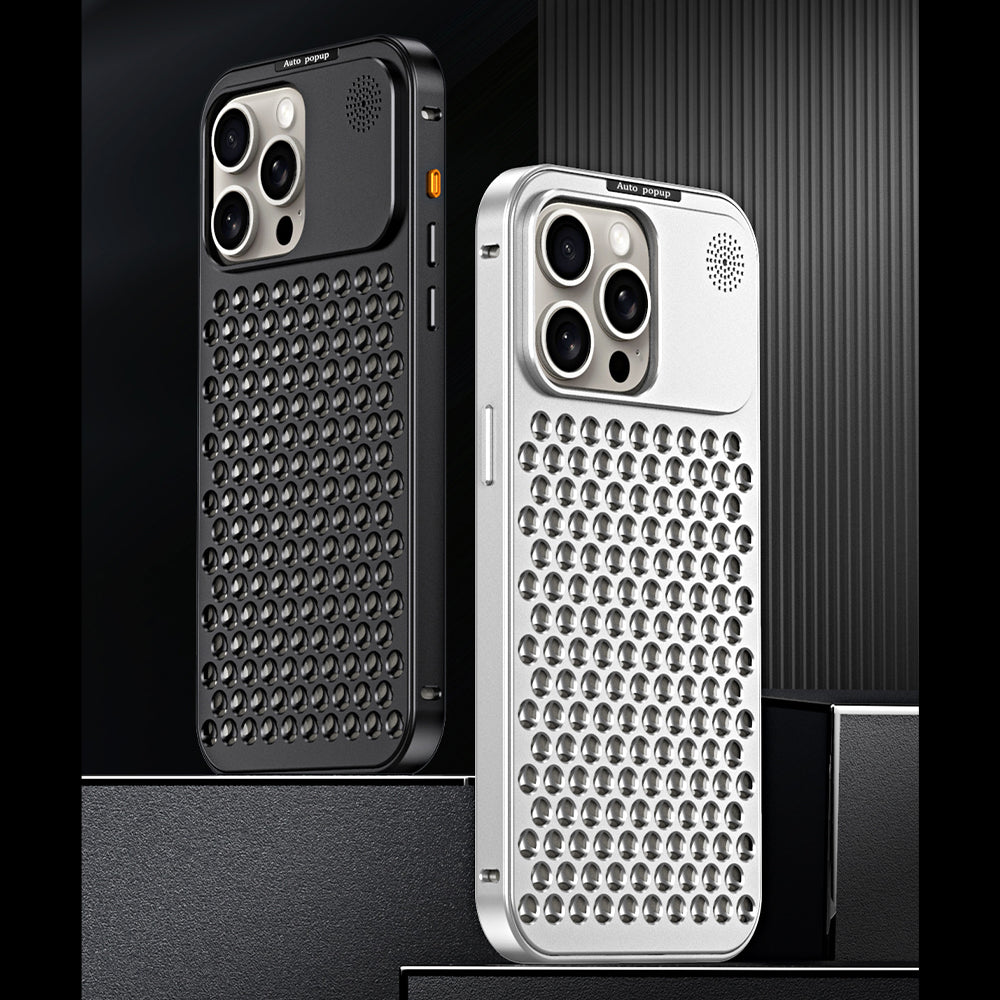 Aluminum Full Metal Mesh Heat Sink Phone Case - iPhone 15 Plus