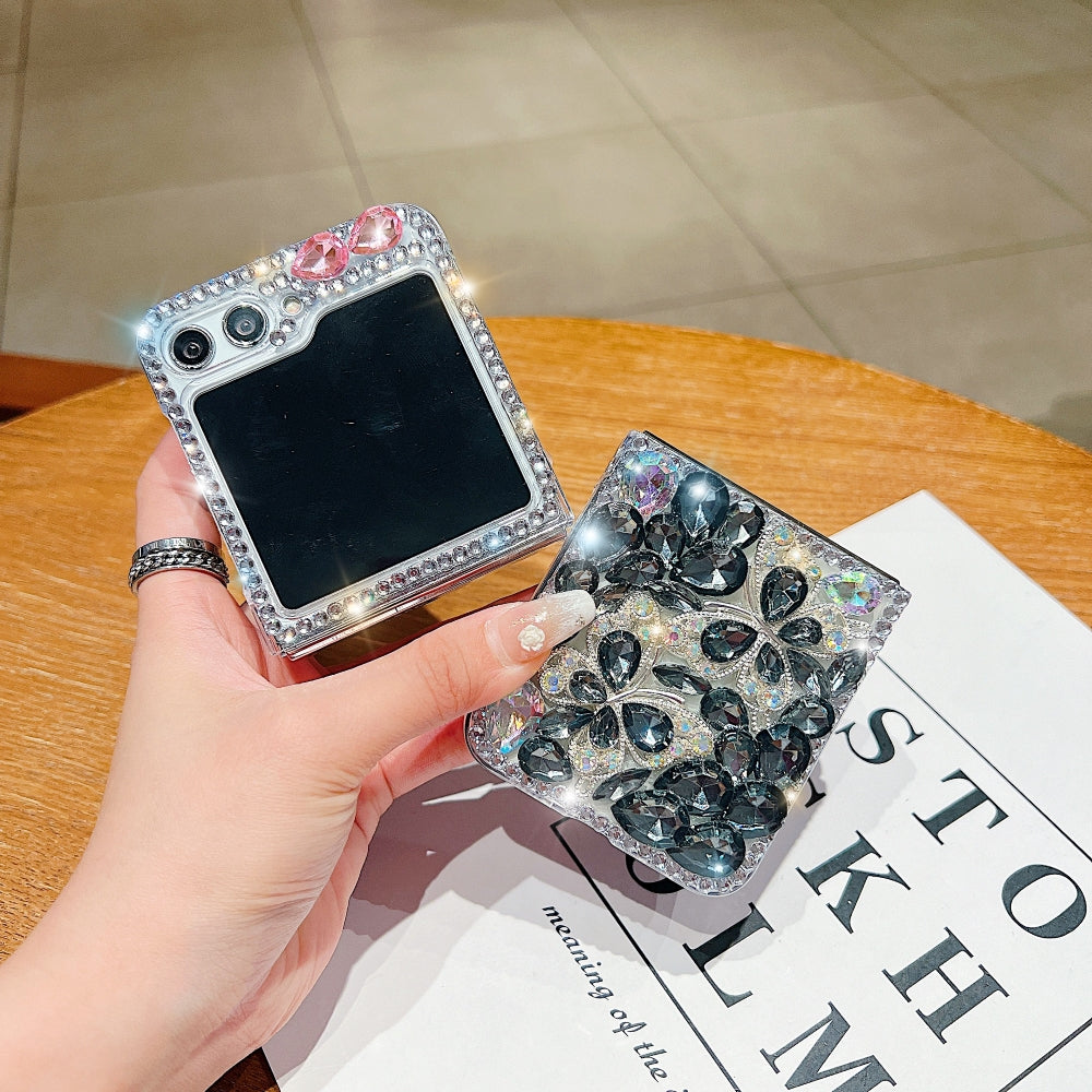 Full Covered Diamond and Butterfly Charm TPU (Soft) Phone Case | Mobile Cover - Samsung Z Flip 6