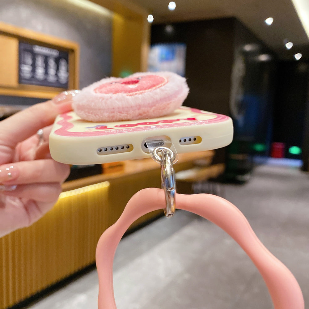 Fur Cartoon Wave Style Color Printing TPU (Soft) Camera Protection Phone Case - iPhone 15 Pro