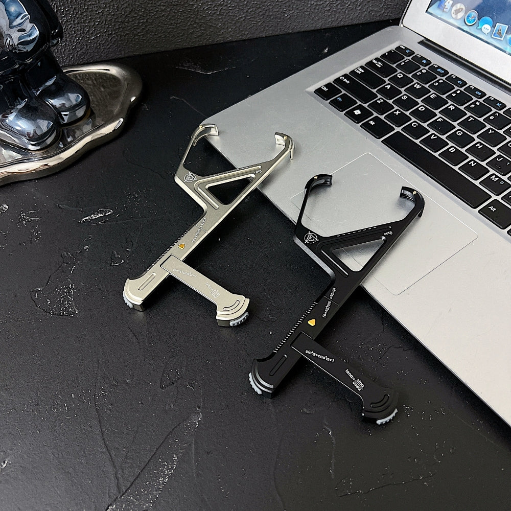 Geometric Metal Phone Case with Bracket Stand - iPhone 15 Pro Max