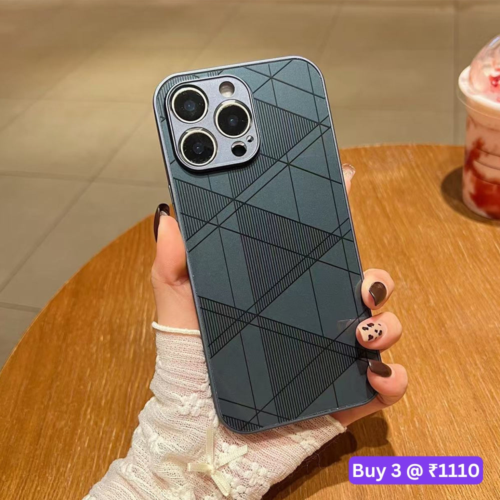 Geometric Pattern PC (Hard) Camera Protection Phone Case - Vivo Y28 4G