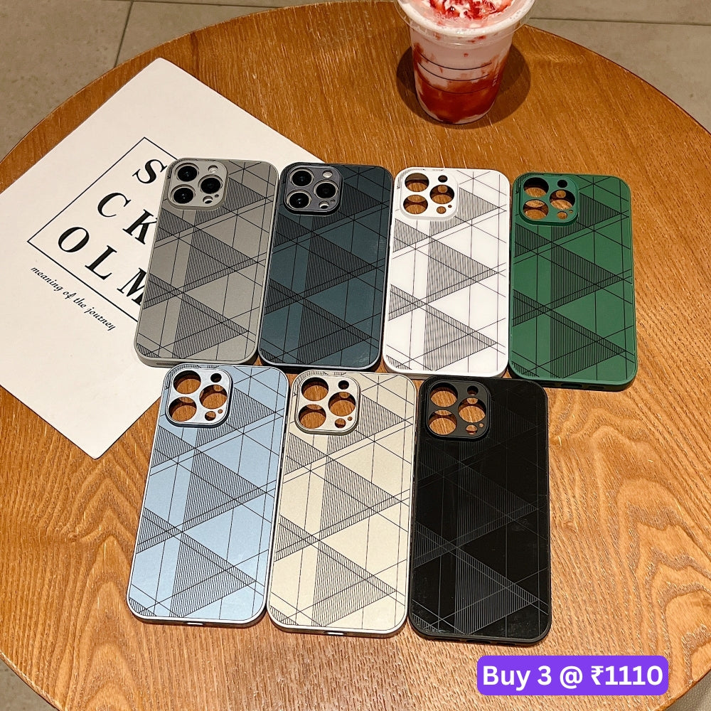 Geometric Pattern PC (Hard) Camera Protection Phone Case - Vivo Y28 4G
