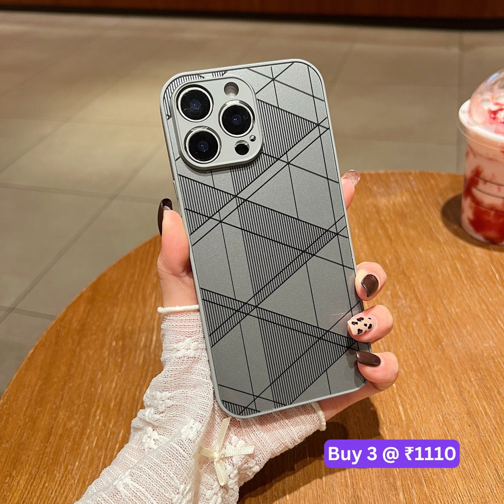 Geometric Pattern PC (Hard) Camera Protection Phone Case - Vivo Y28 4G