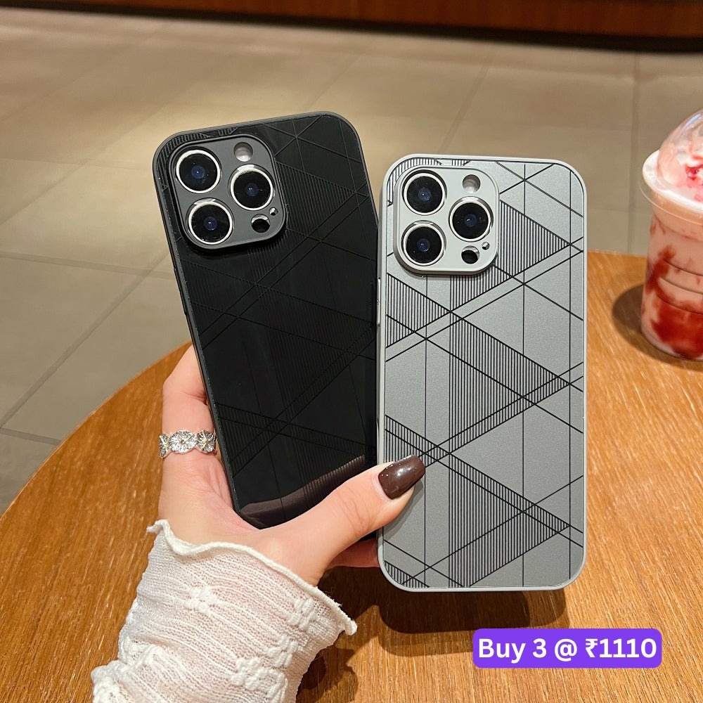 Geometric Pattern PC (Hard) Camera Protection Phone Case - Vivo Y28 4G