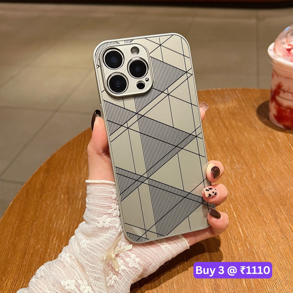 Geometric Pattern PC (Hard) Camera Protection Phone Case - Vivo Y28 4G