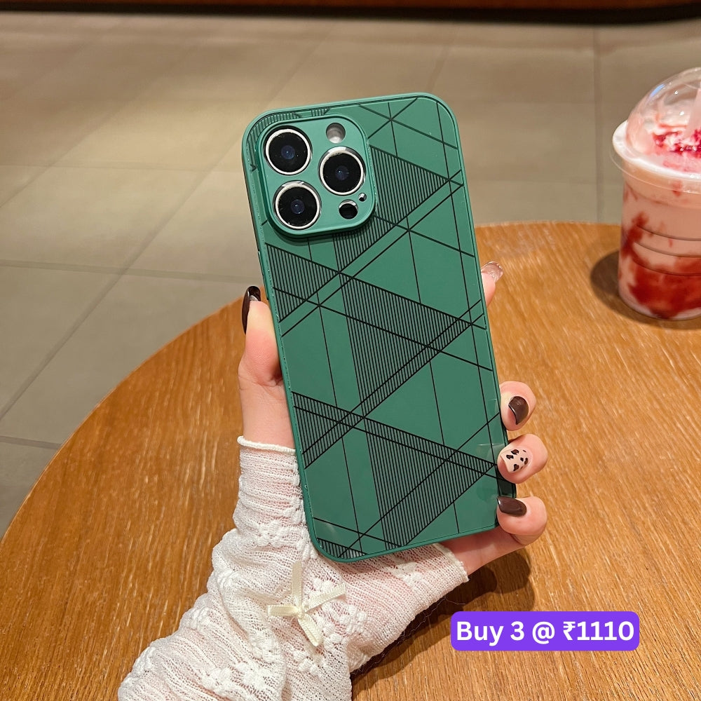 Geometric Pattern PC (Hard) Camera Protection Phone Case - Vivo Y28 4G