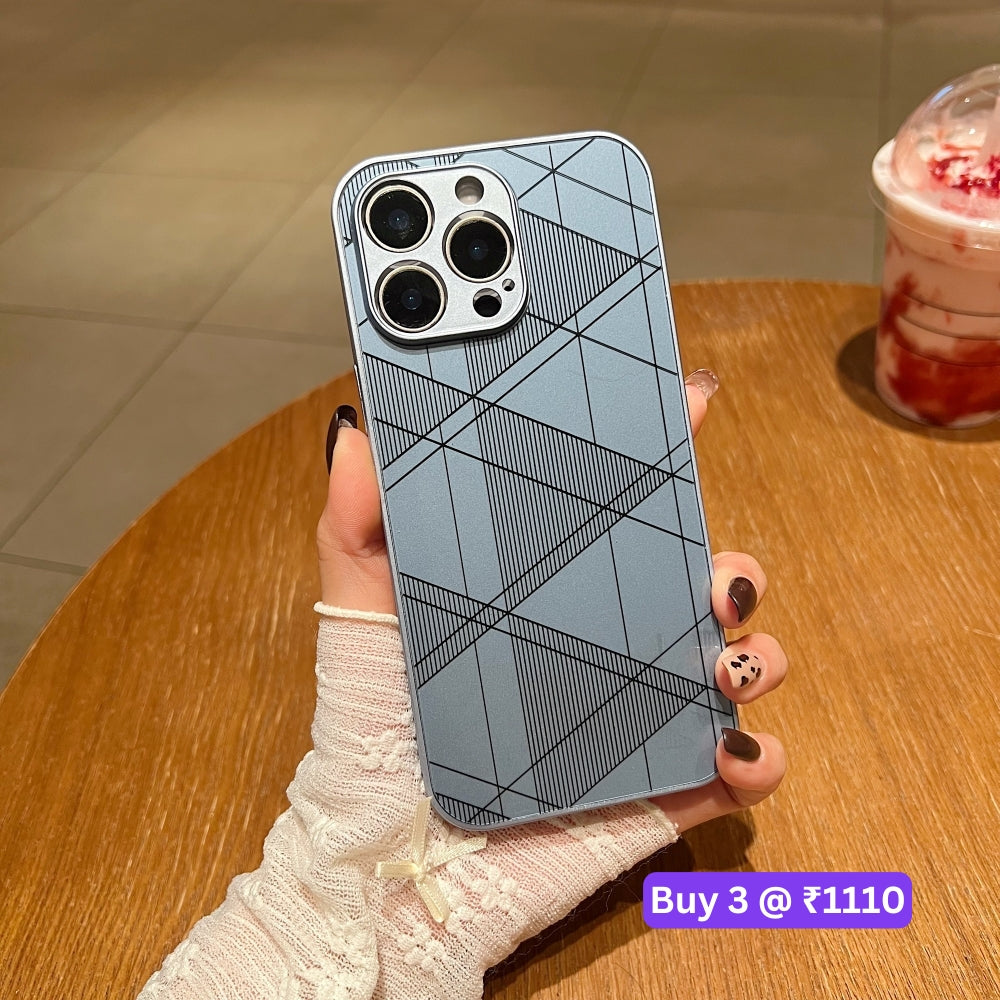 Geometric Pattern PC (Hard) Camera Protection Phone Case - Vivo Y28 4G
