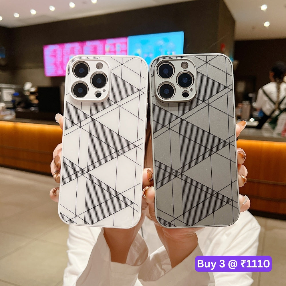 Geometric Pattern PC (Hard) Camera Protection Phone Case - Vivo Y28 4G
