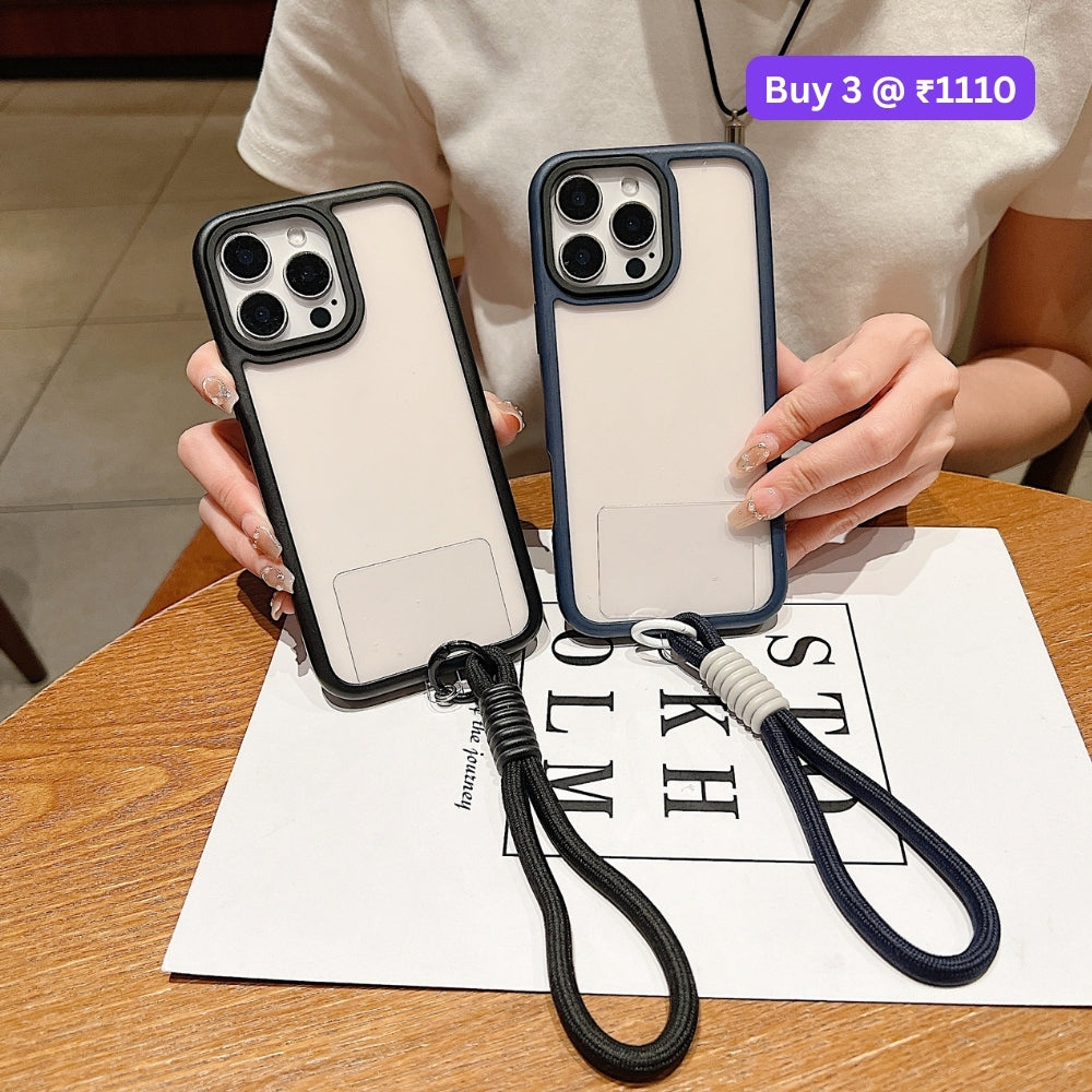 Hanging Rope Anti-Drop Transparent Phone Case | Mobile Cover - iPhone 14 Pro Max
