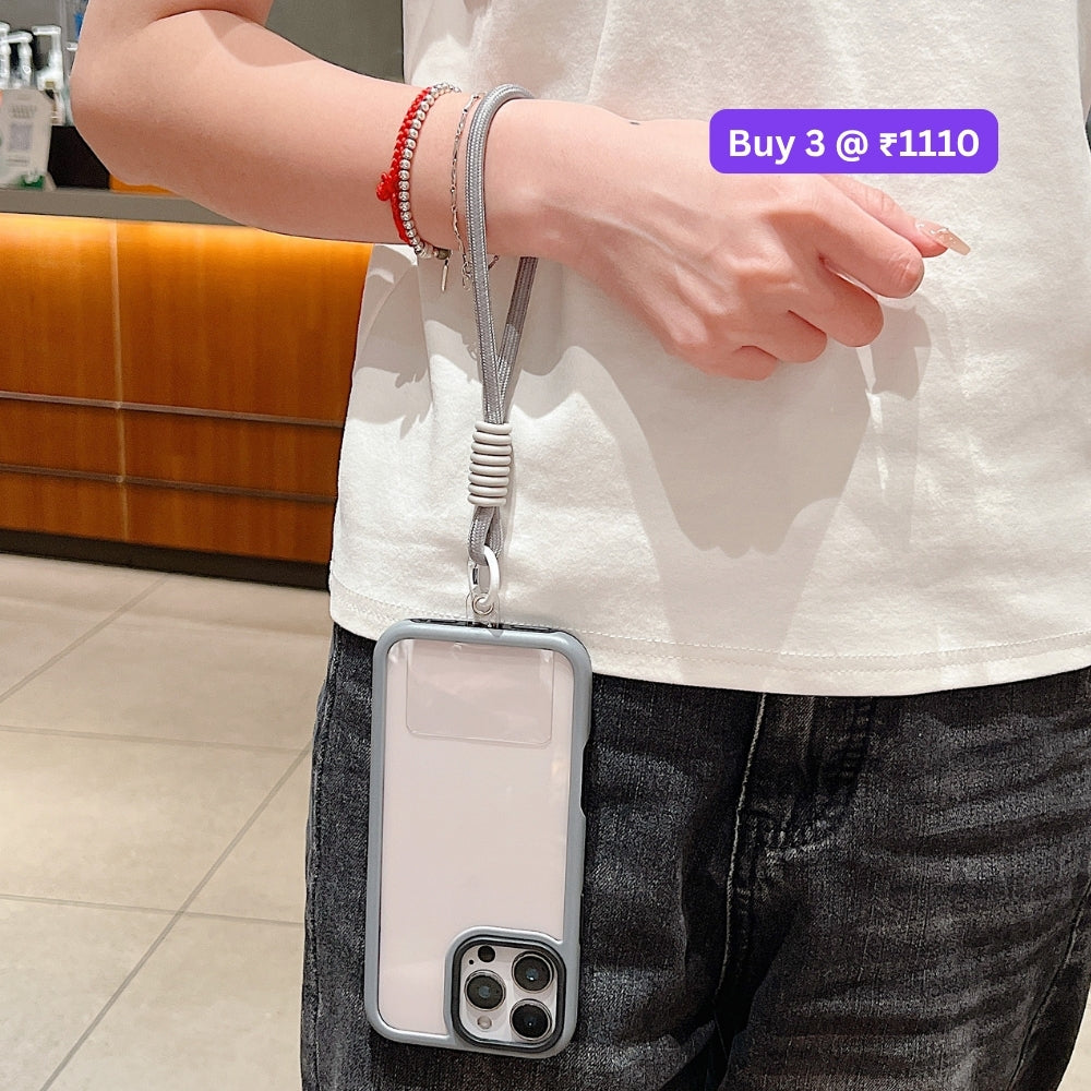Hanging Rope Anti-Drop Transparent Phone Case | Mobile Cover - iPhone 14 Pro Max