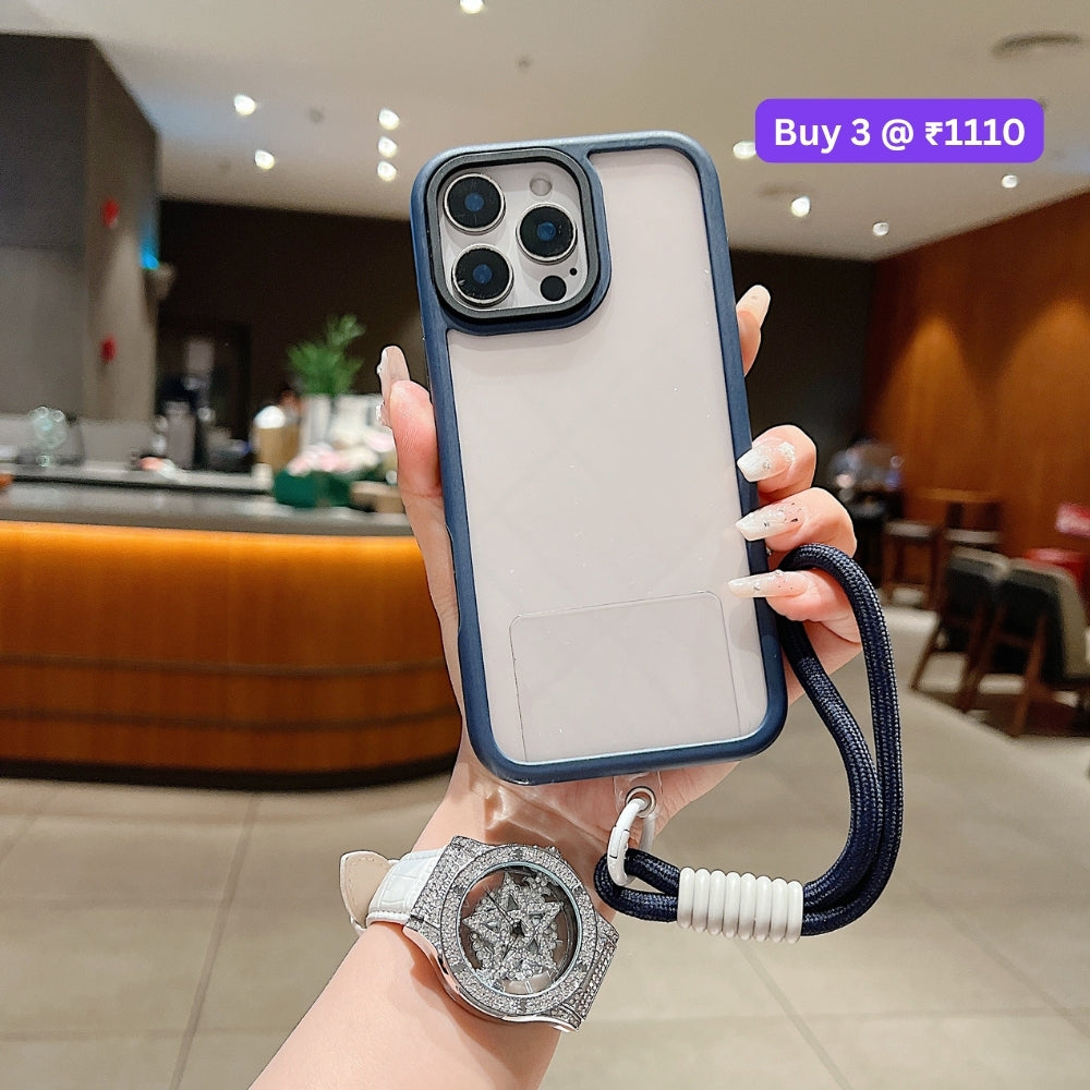 Hanging Rope Anti-Drop Transparent Phone Case | Mobile Cover - iPhone 14 Pro Max