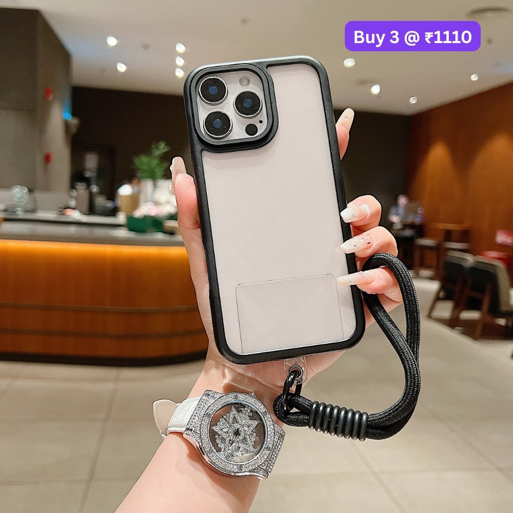 Hanging Rope Anti-Drop Transparent Phone Case | Mobile Cover - iPhone 14 Pro Max