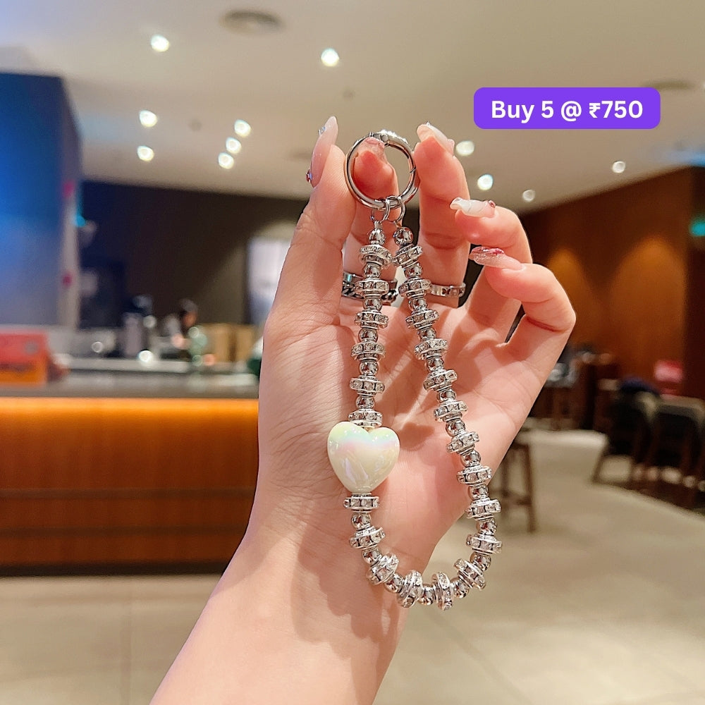 Heart Stone Rhinestone Sparkling Diamond Phone Charm | Handbag Charm | Bracelet