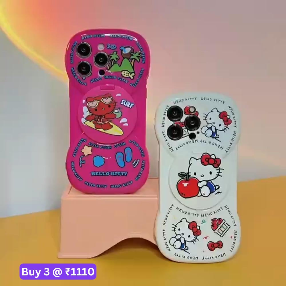 Hello Kitty TPU Case With Mirror Stand - iPhone 13 Pro Max
