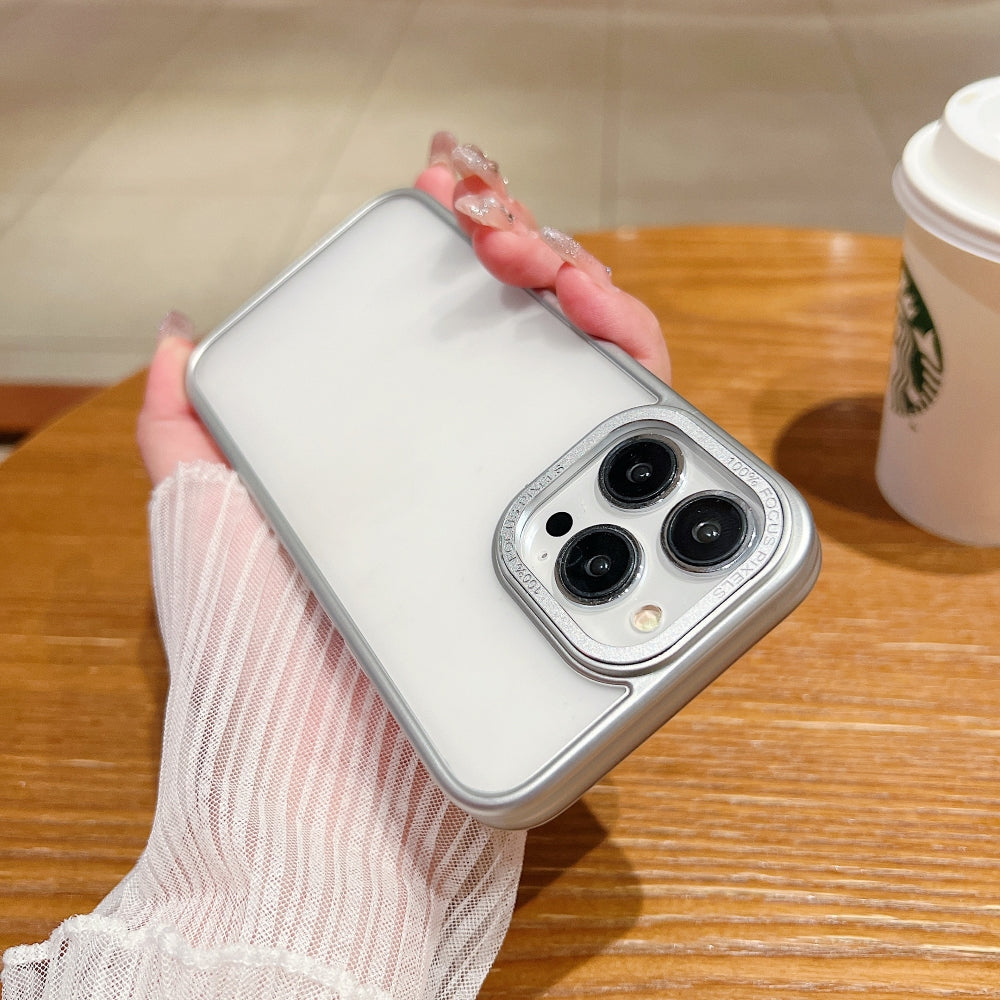 Metal Lens Protection Slim Matte PC (Hard) Phone Case - iPhone 12