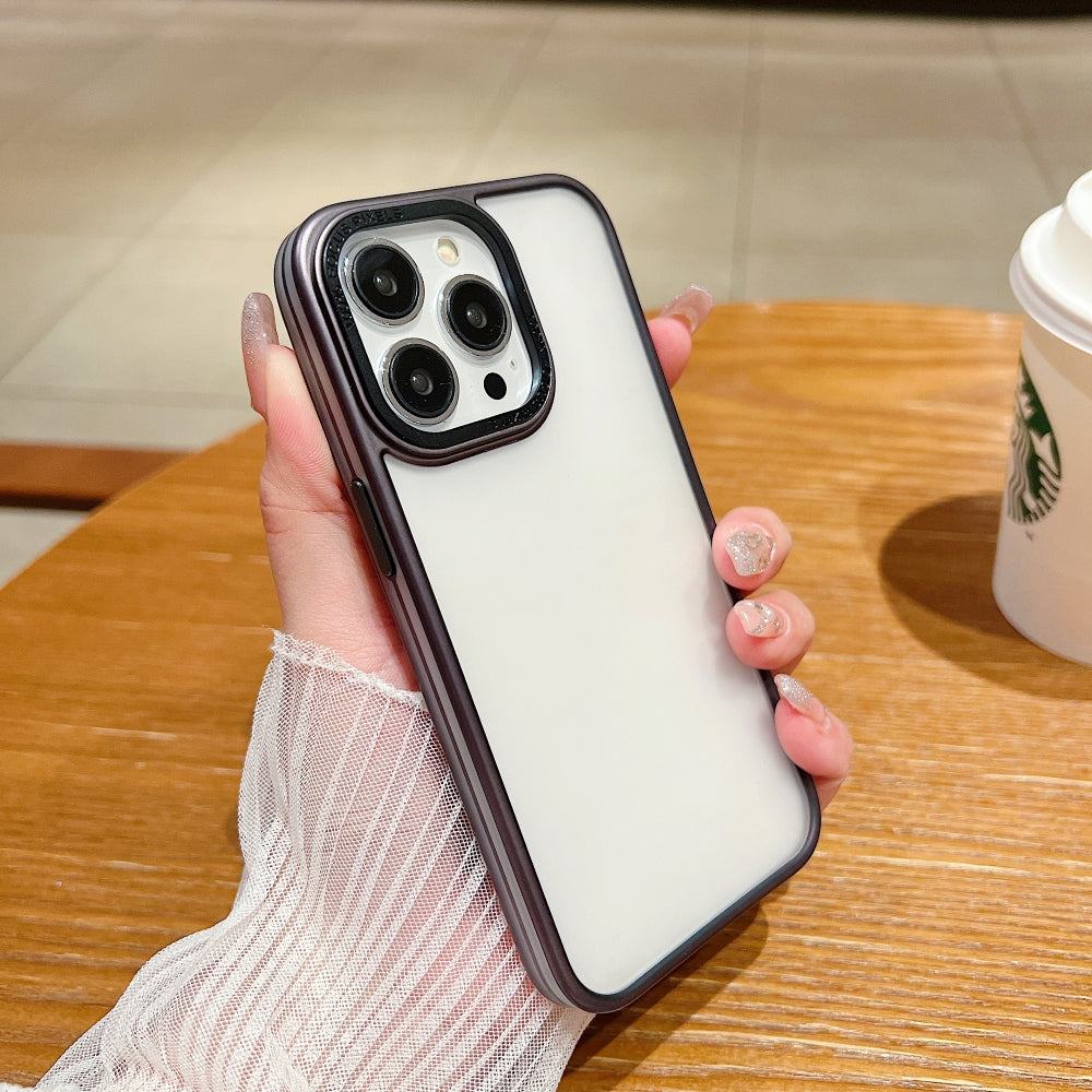 Metal Lens Protection Slim Matte PC (Hard) Phone Case - iPhone 12 Pro