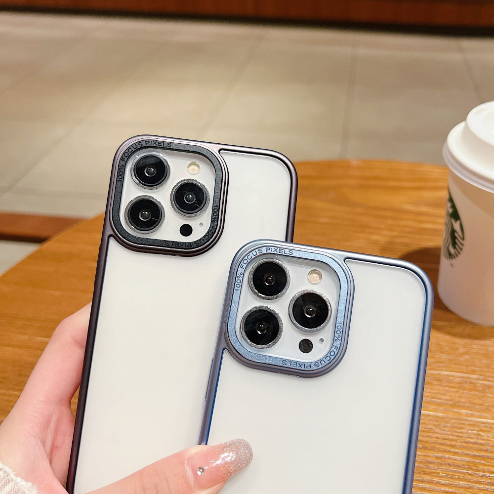 Metal Lens Protection Slim Matte PC (Hard) Phone Case - iPhone 12