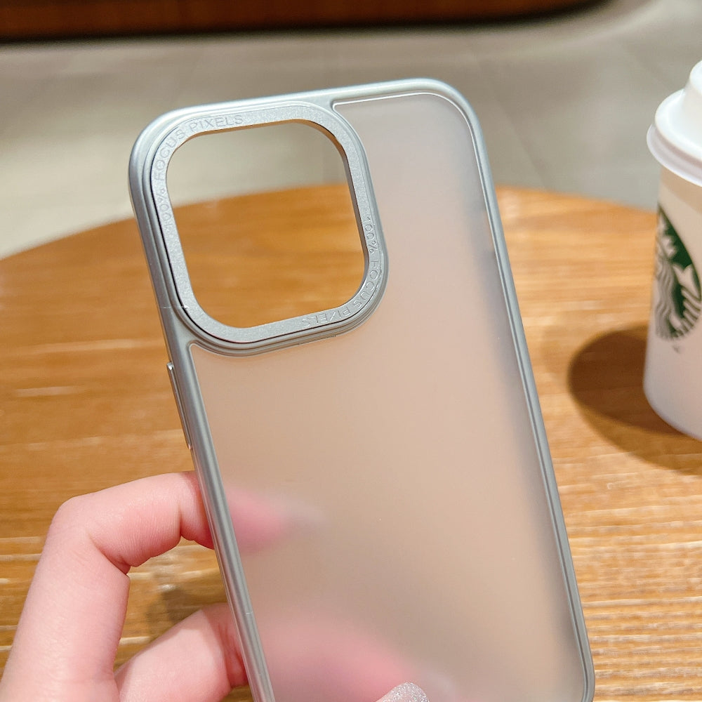 Metal Lens Protection Slim Matte PC (Hard) Phone Case - iPhone 15 Pro Max