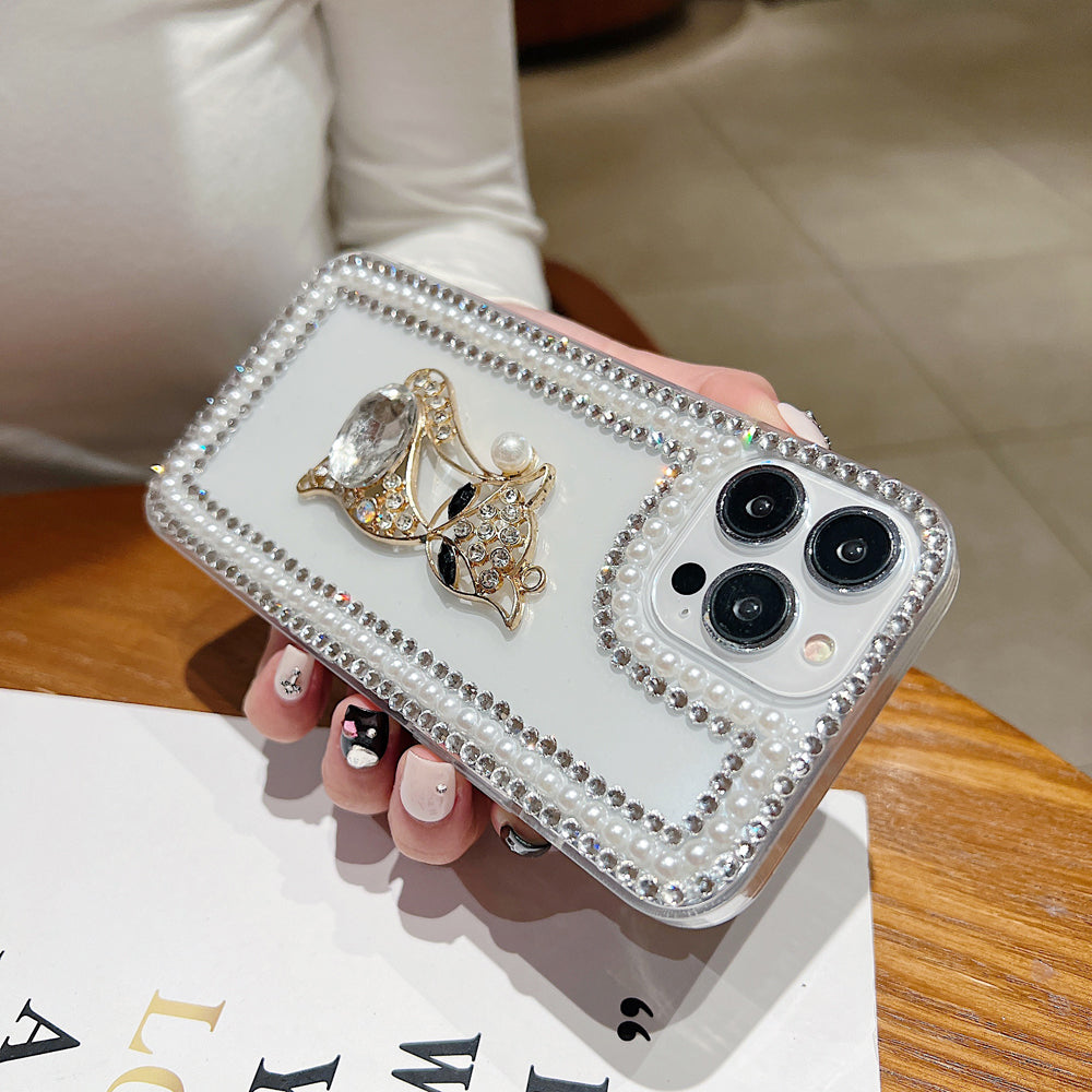 Fashion Luxury Sparkle Diamond Kitty Handmade Bling Phone Case - iPhone 15 Pro Max