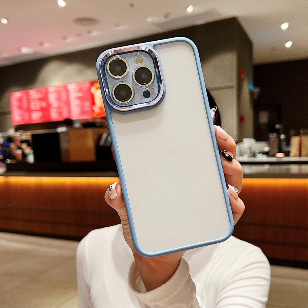 Electroplating Transparent Camera Lens Protective Phone Case - iPhone 15 Plus