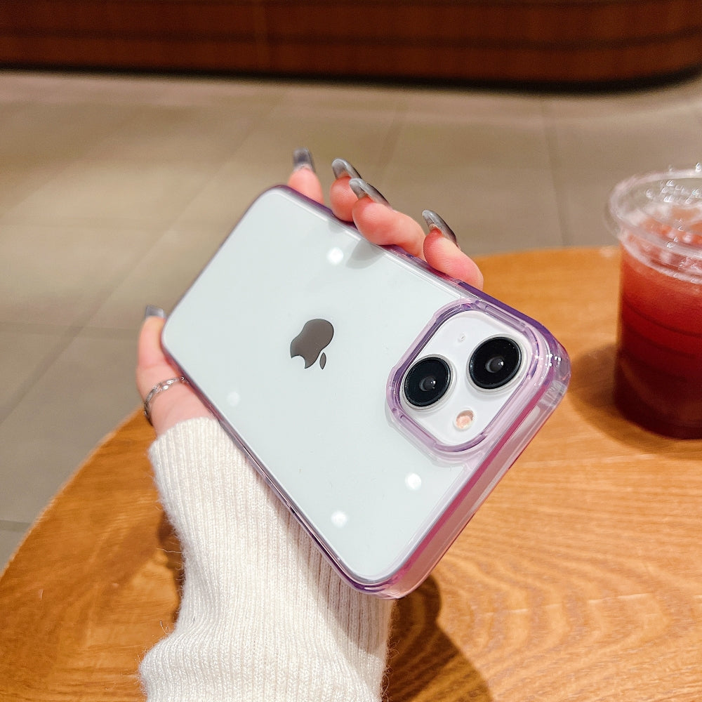 Electroplating PC (Hard) Transparent Case with Colorful Border - iPhone 15 Plus