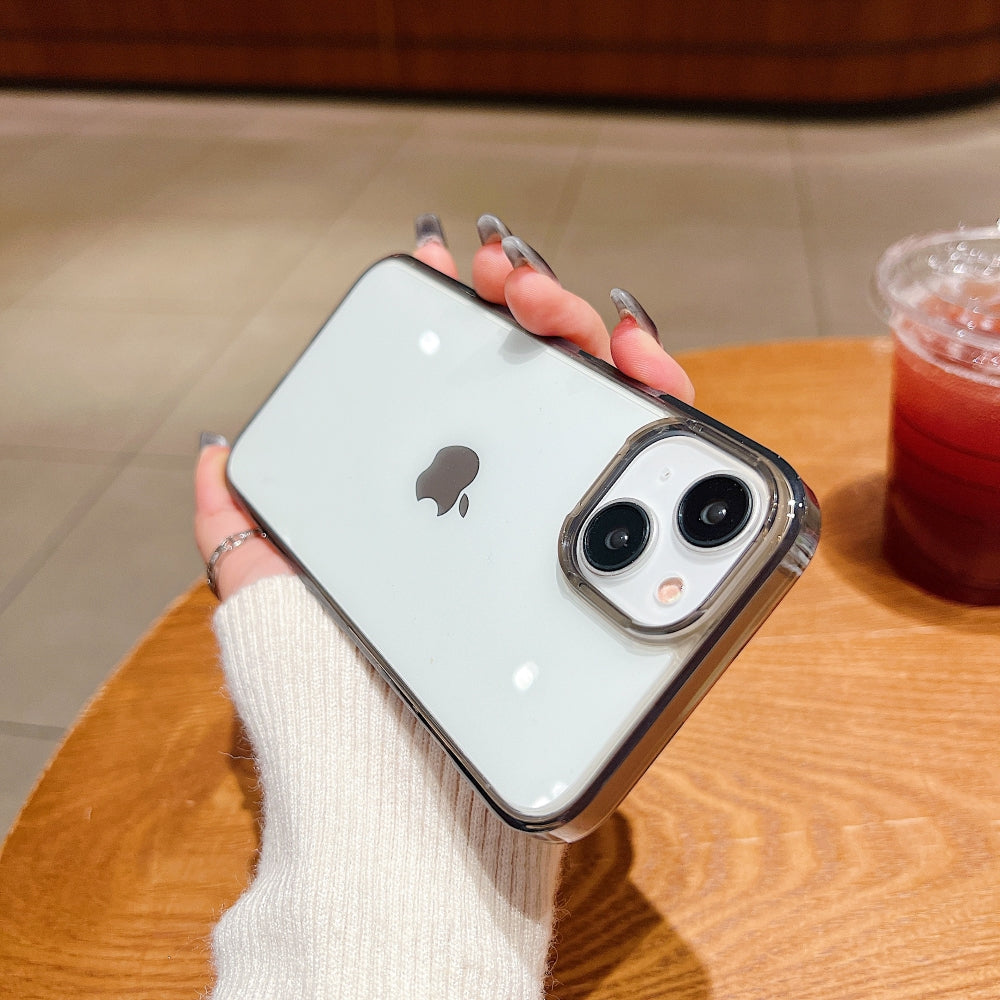 Electroplating PC (Hard) Transparent Case with Colorful Border - iPhone 12 Pro Max