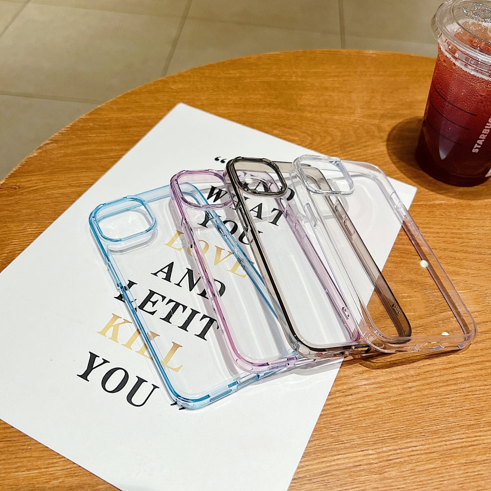 Electroplating PC (Hard) Transparent Case with Colorful Border - iPhone 12 Pro Max