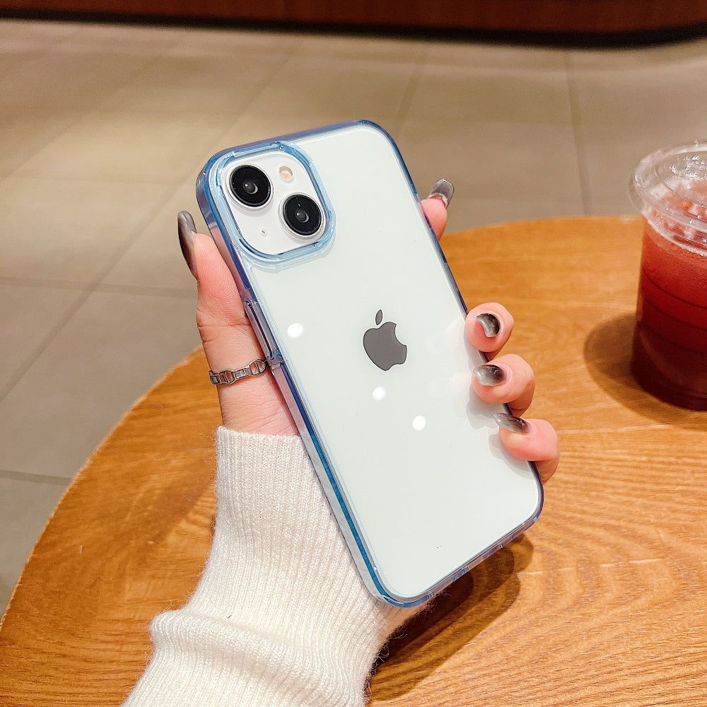 Electroplating PC (Hard) Transparent Case with Colorful Border - iPhone 15 Pro