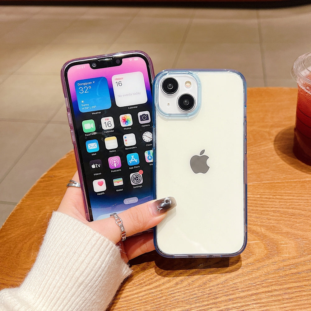 Electroplating PC (Hard) Transparent Case with Colorful Border - iPhone 14 Pro