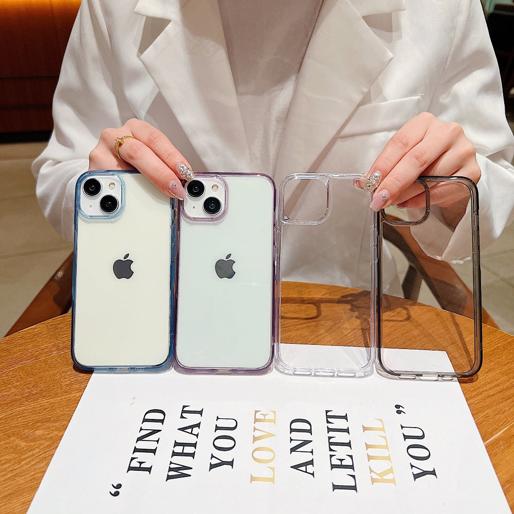 Electroplating PC (Hard) Transparent Case with Colorful Border - iPhone 14 Pro