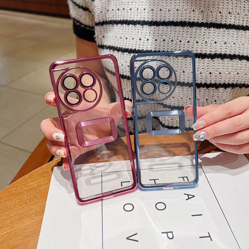 Transparent Chrome Ring Camera Protection Case – Oppo F15