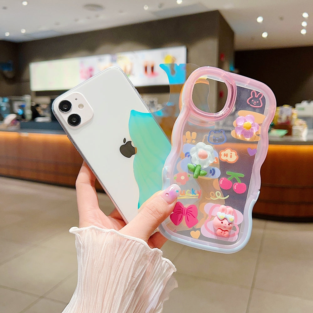 3D Fancy Bear Toy PC (Hard) | TPU (Soft) Printed Cover with Stand - iPhone 13 Pro