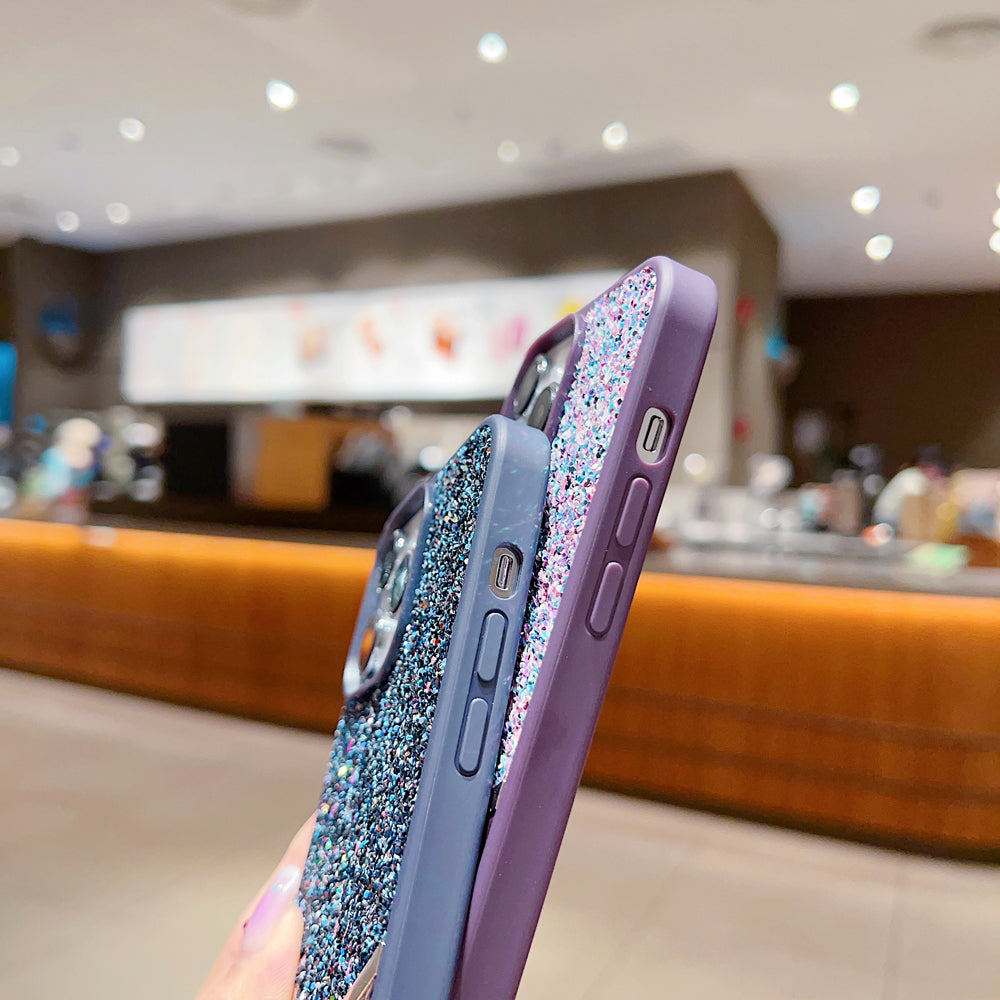 Bling Decorative Leather | Silicone Phone Case - iPhone 13 Pro