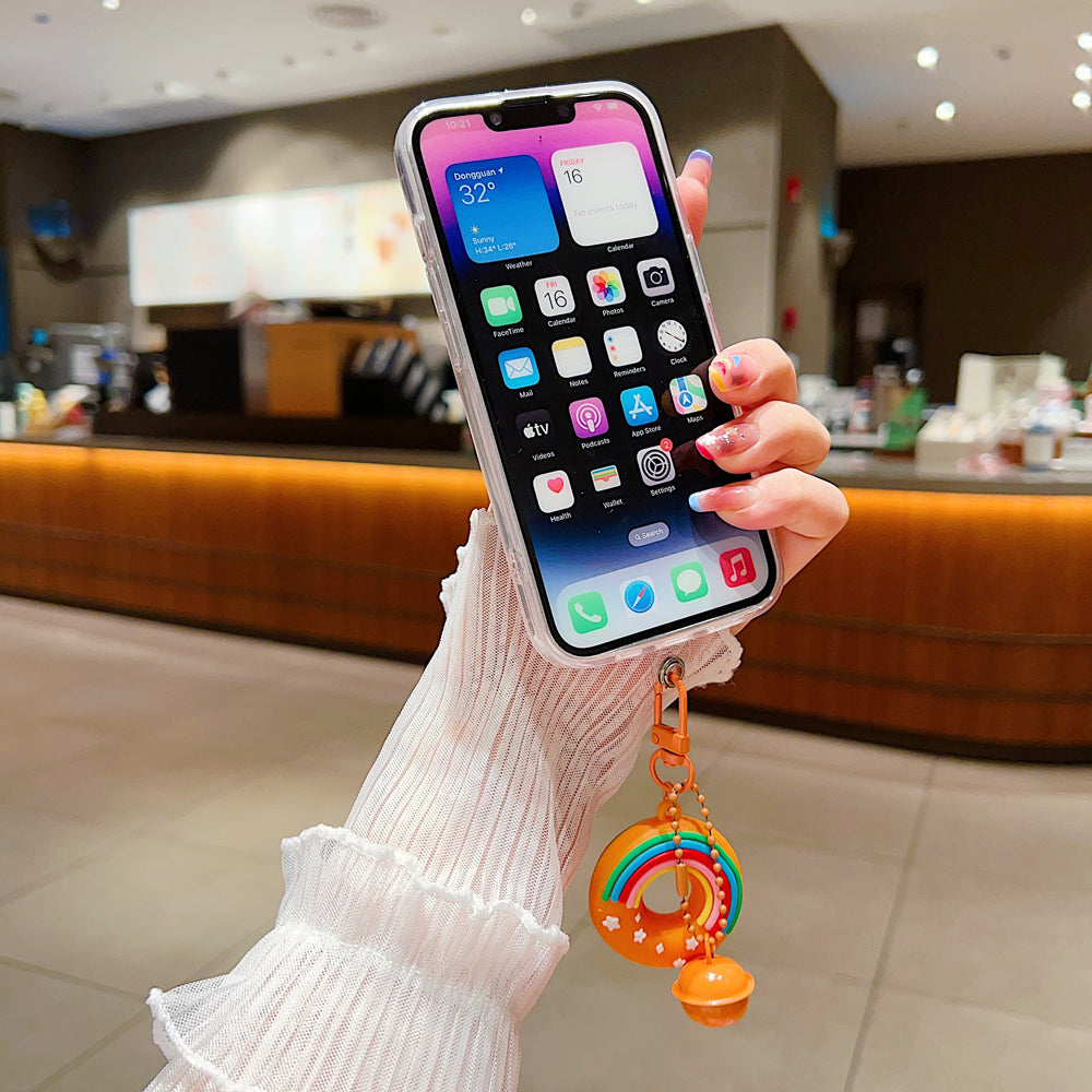 Rotated Ring Holder Printed Case With Charm - Realme C55