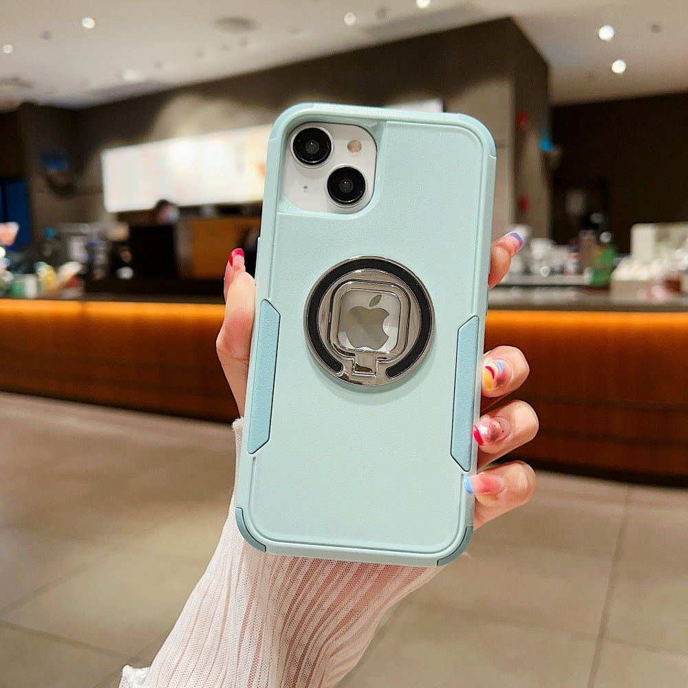 Multilayer Military Defense Ring Holder Cover - iPhone 12