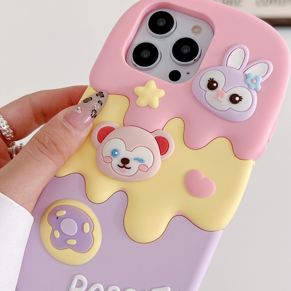 Ice candy Rabbit Toy Silicone Soft Phone Case - iPhone 15 Pro Max