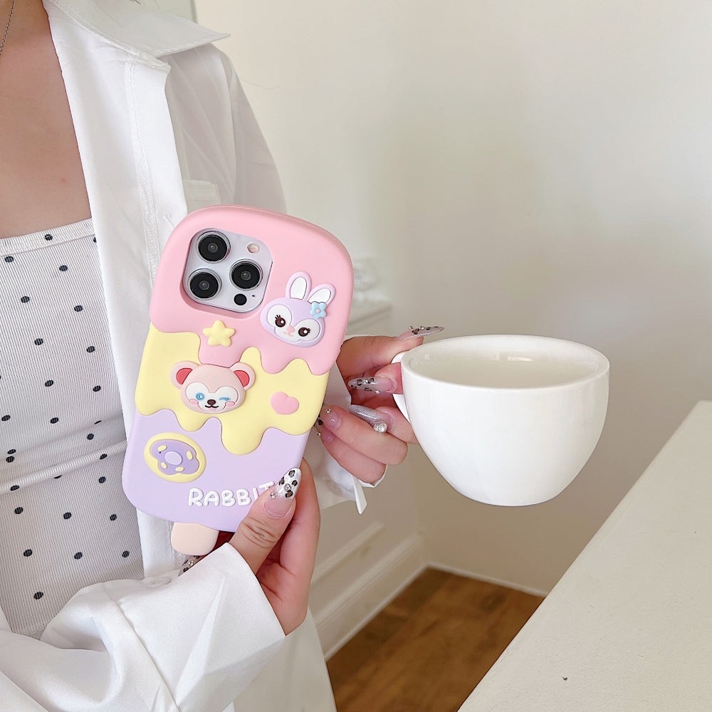 Ice candy Rabbit Toy Silicone Soft Phone Case - iPhone 15 Pro Max